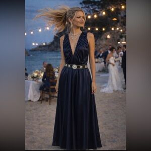 💃🏻SUPER RARE💃🏻 Anthropologie NWT Acler Patterson V-Neck Maxi Dress size 2.